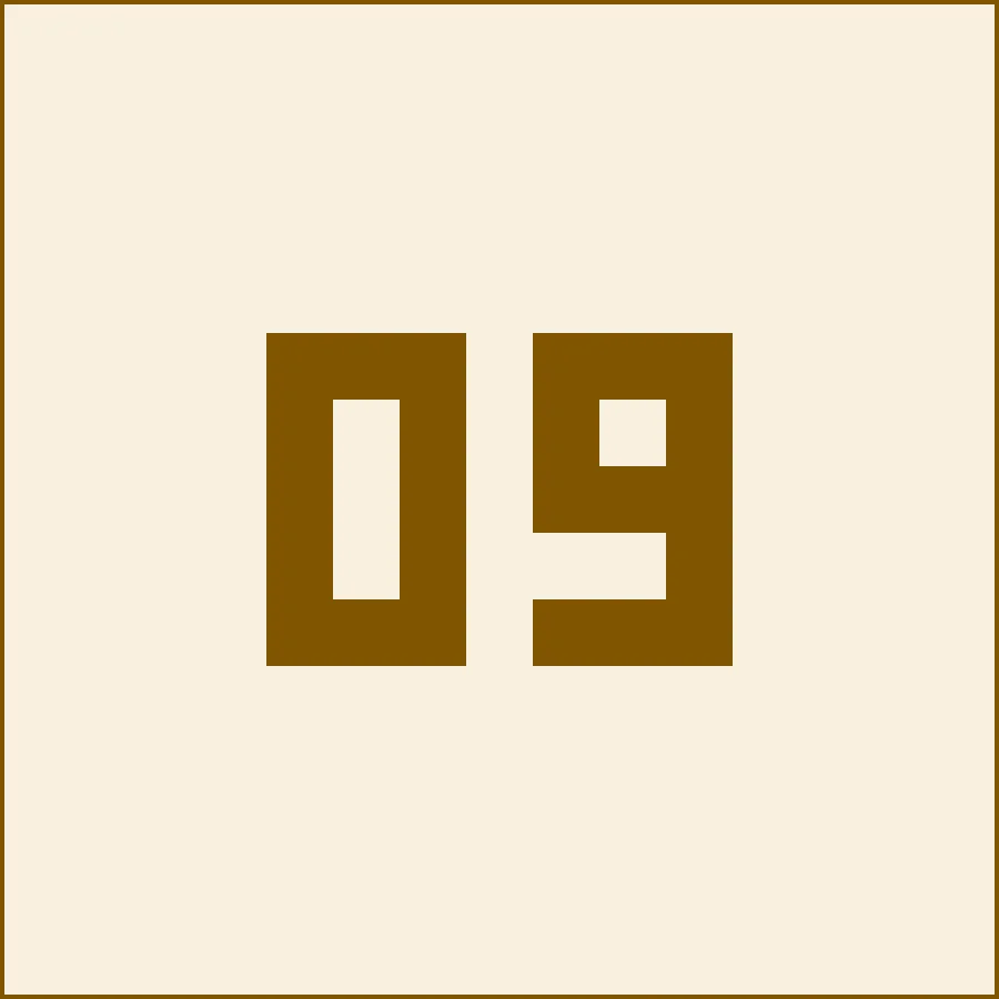 [Placeholder square, numbered 9.]