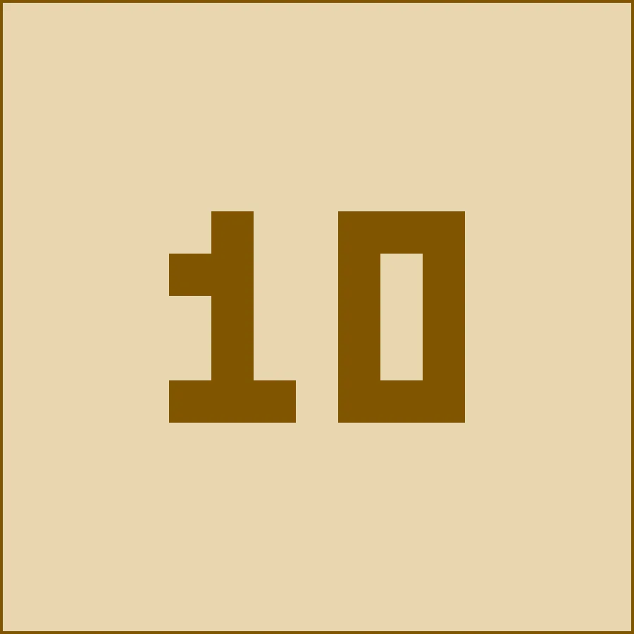 [Placeholder square, numbered 10.]